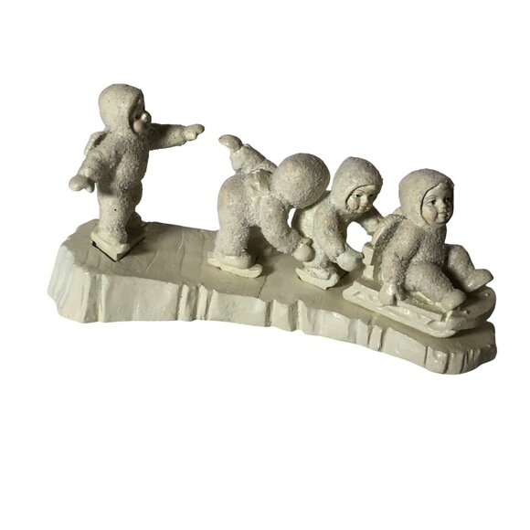 Department 56 Im Right Behind You Set Of 5 Figurines Snowbabies Miniatures - Picture 1 of 9